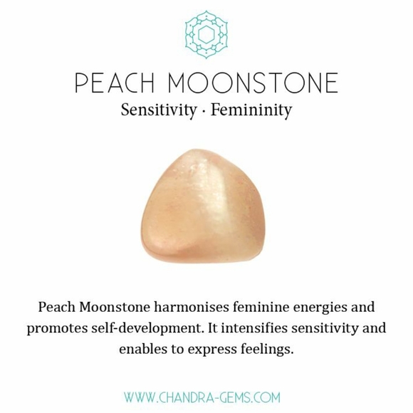 Super flashy peach moonstone heart - Picture 6 of 6